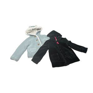 Baby Girl's Hooded Sweater Jacket & Hooded Fleece Jacket - Size 18‎ Month